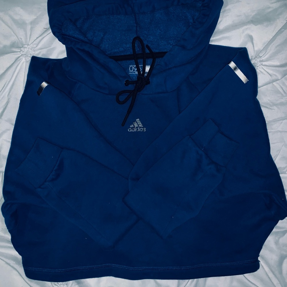 cozy adidas cropped hoodie